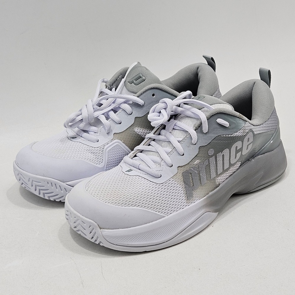 Prince Cross Court 2.0 Tennis Shoes Womens 8 White Grey Pickleball Sneakers